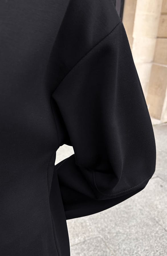 Comfy Oversized Sweater Dress Zwart – jurken, foto 4