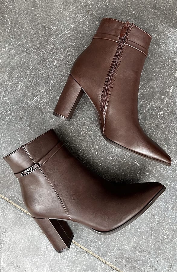 Enkellaarzen Met Hak Bruin – alle schoenen, foto 3