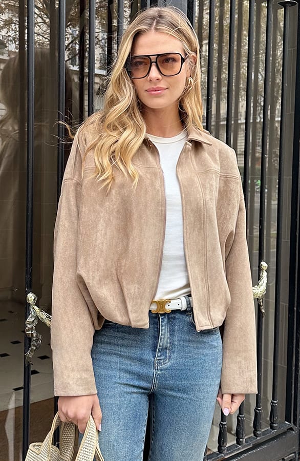 Limited Oversized Suede Jacket Beige – alle kleding, foto 6