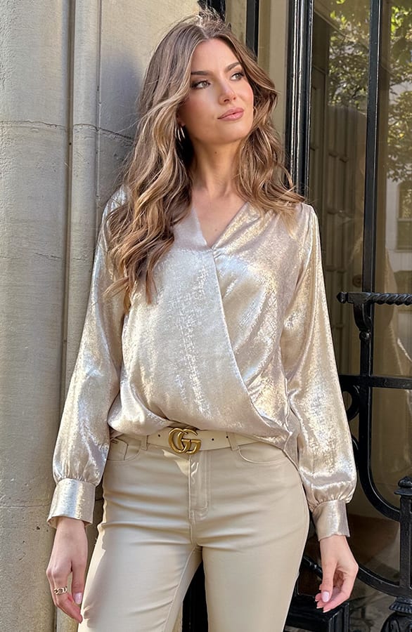 Marant Blouse Metallic Gold – shoparchief, foto 7