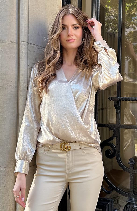 Marant Blouse Metallic Gold – shoparchief, foto 5