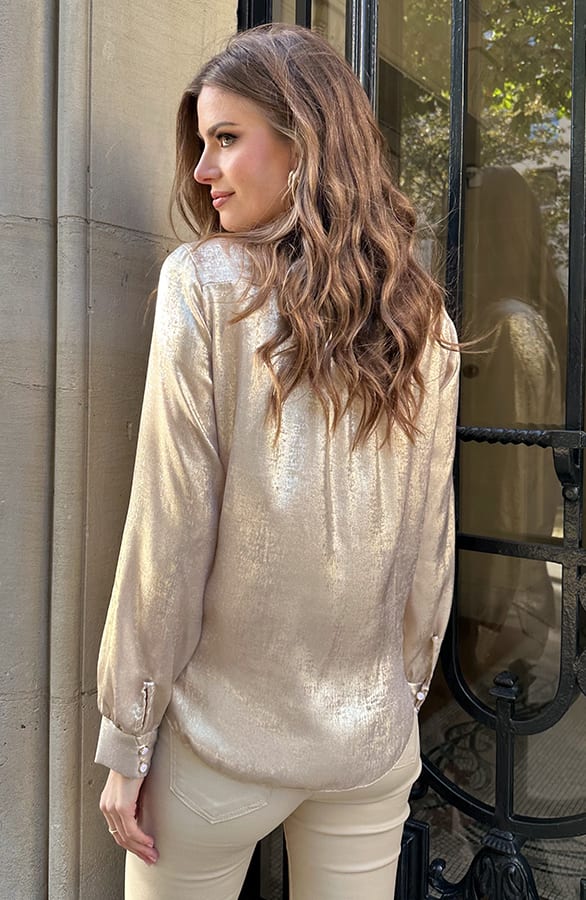 Marant Blouse Metallic Gold – shoparchief, foto 3