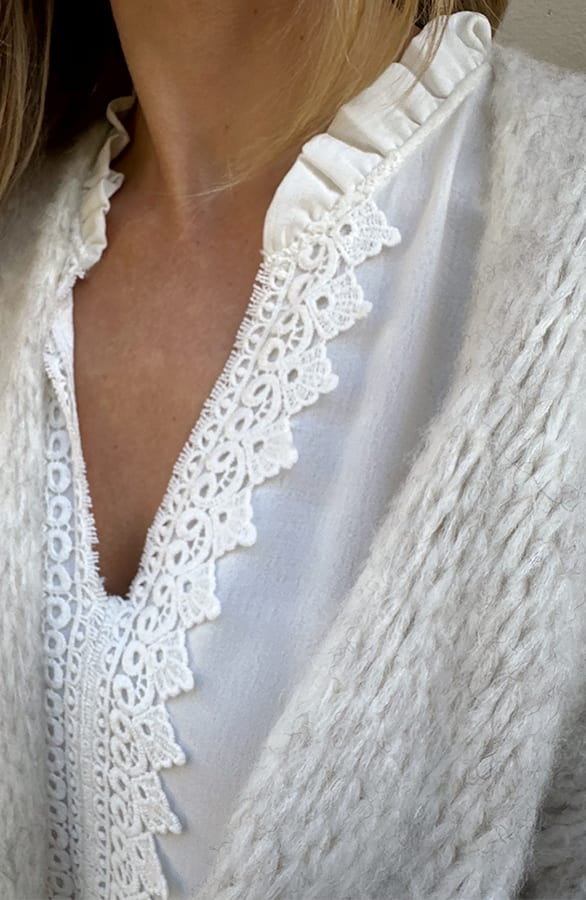 Oversized Knitted Vest Ecru – shoparchief, foto 4
