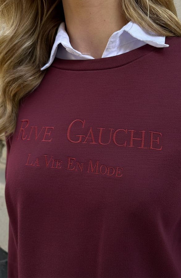 Rive Gauche Sweater Burgundy – truien, foto 4