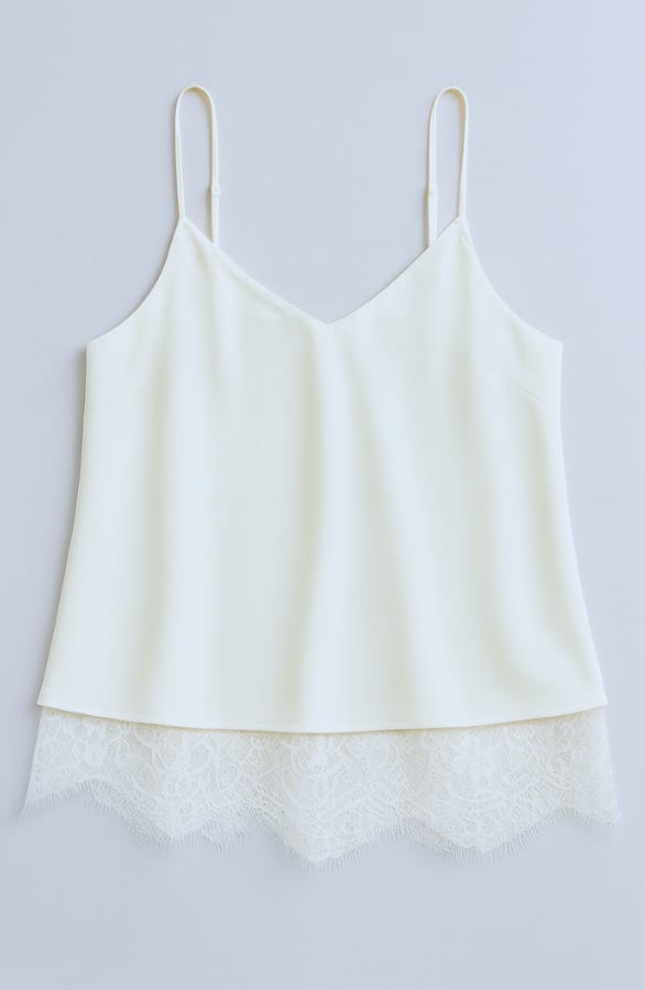 Satin Lace Top Ecru – tops, foto 1