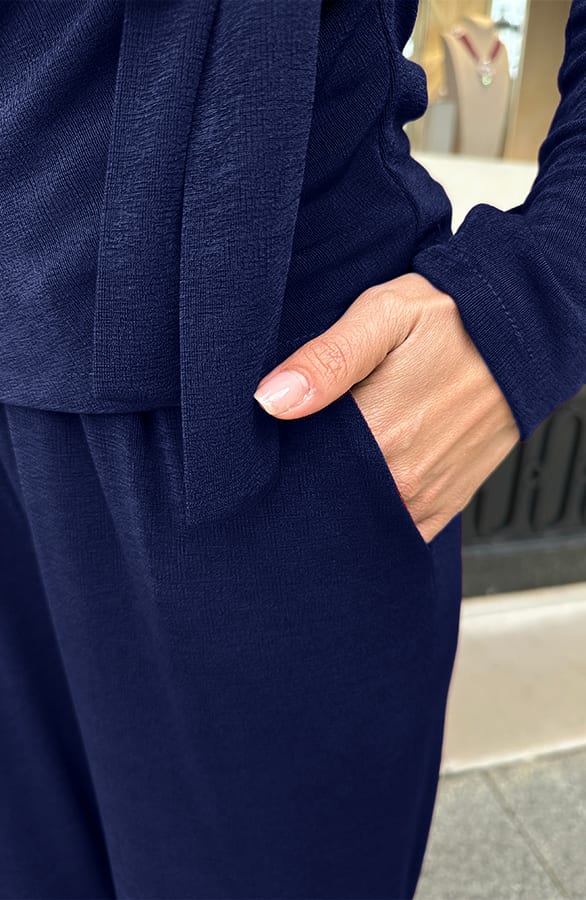 Straight Stretch Pantalon Marine – alle kleding, foto 4
