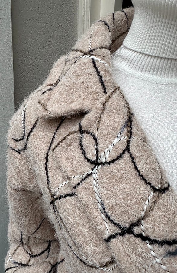 Woven Art Jacket Beige – jassen, foto 5