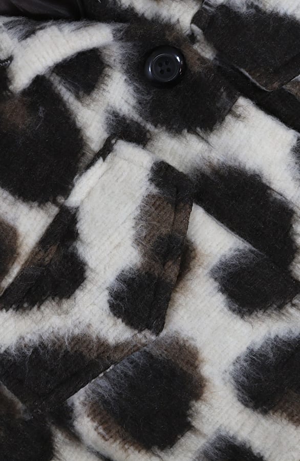Woven Button Gilet Leopard Choco – vesten, foto 6