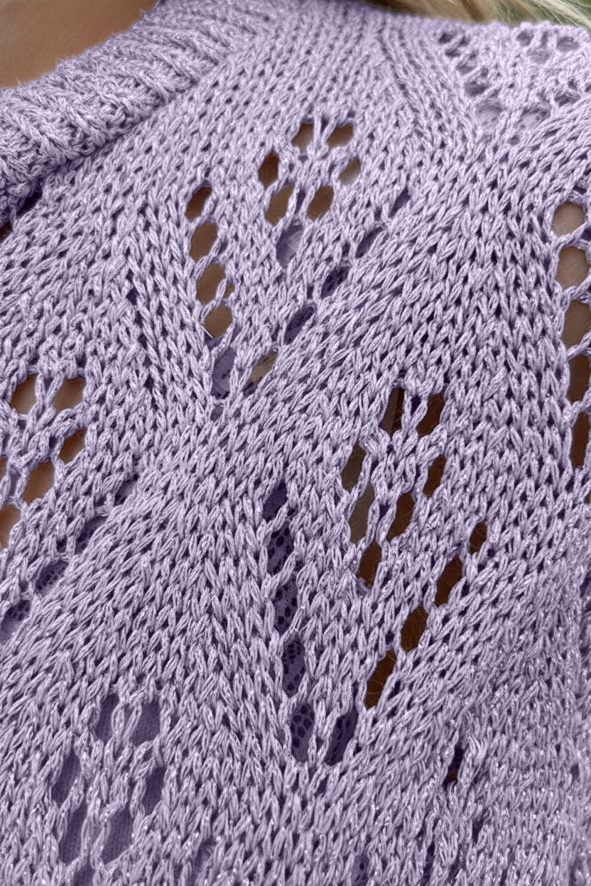 Lurex Gehaakte Top Lila – tops, foto 4