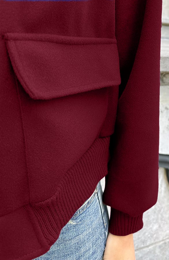 Soft Bomberjacket Burgundy – jassen, foto 5