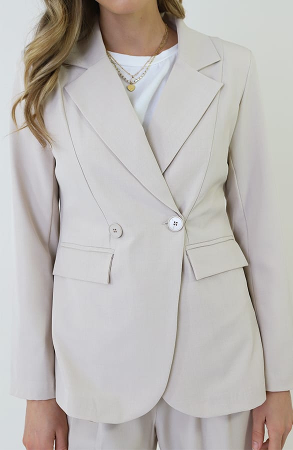 Classic Dames Blazer Beige – blazers, foto 7