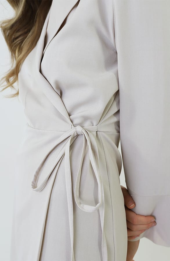 Classic Elegant Blazer Dress Beige – jurken, foto 9