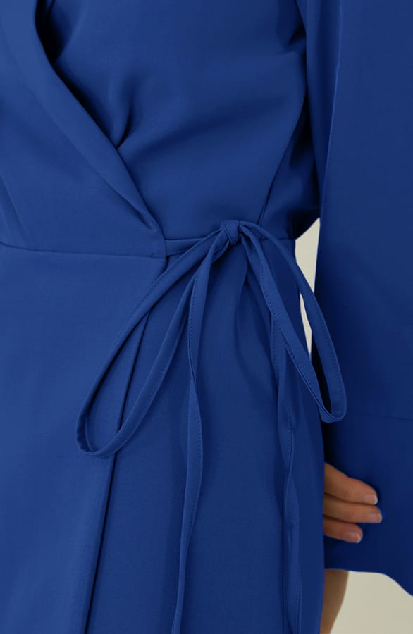 Classic Elegant Blazer Dress Kobalt – jurken, foto 6