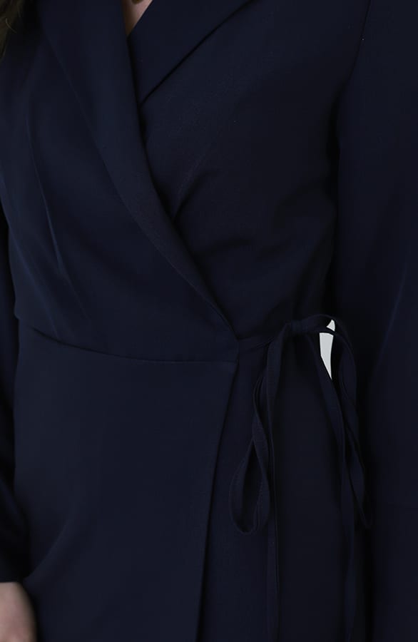 Classic Elegant Blazer Dress Marine – jurken, foto 8