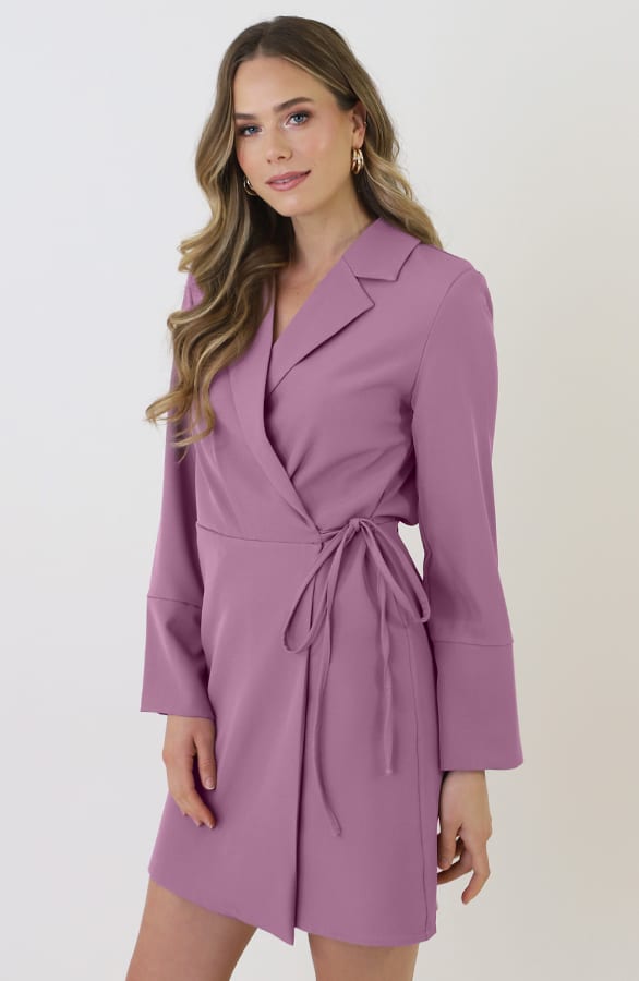 Classic Elegant Blazer Dress Mauve 2.0 – jurken, foto 7