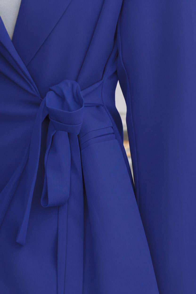 Classic Wrap Blazer Kobalt – jassen, foto 4