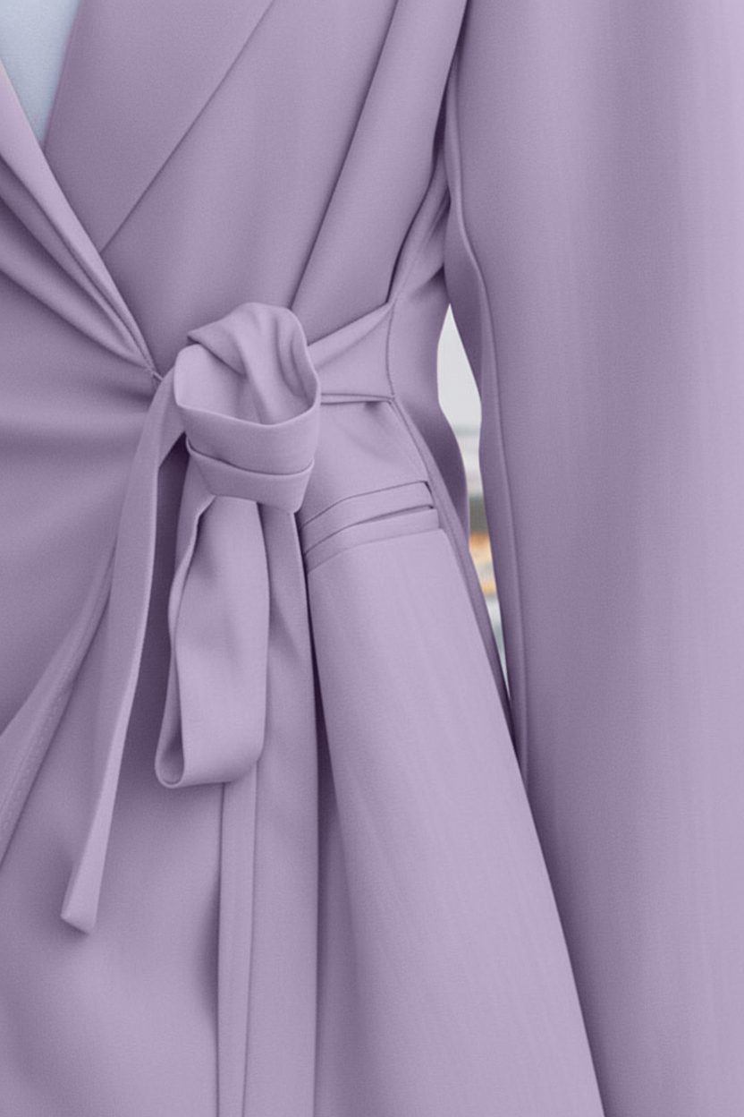 Classic Wrap Blazer Lila – jassen, foto 4