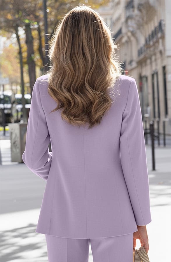 Classic Wrap Blazer Lila – jassen, foto 3