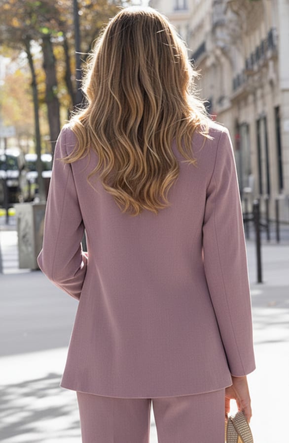 Classic Wrap Blazer Mauve – jassen, foto 3