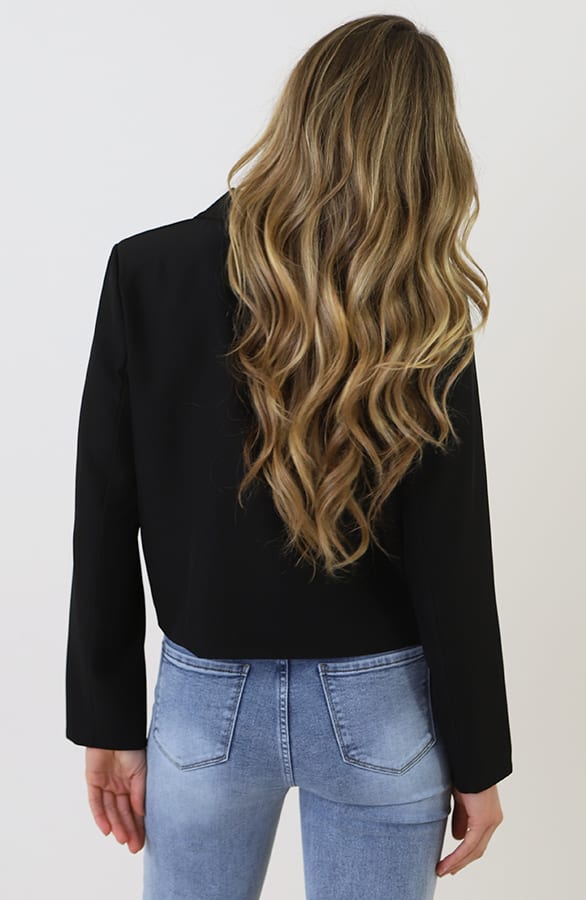 Cropped Pocket Blazer Zwart – jassen, foto 3
