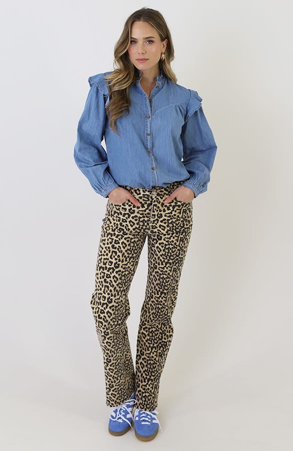 Elegance Ruffle Denim Blouse – blouses, foto 5