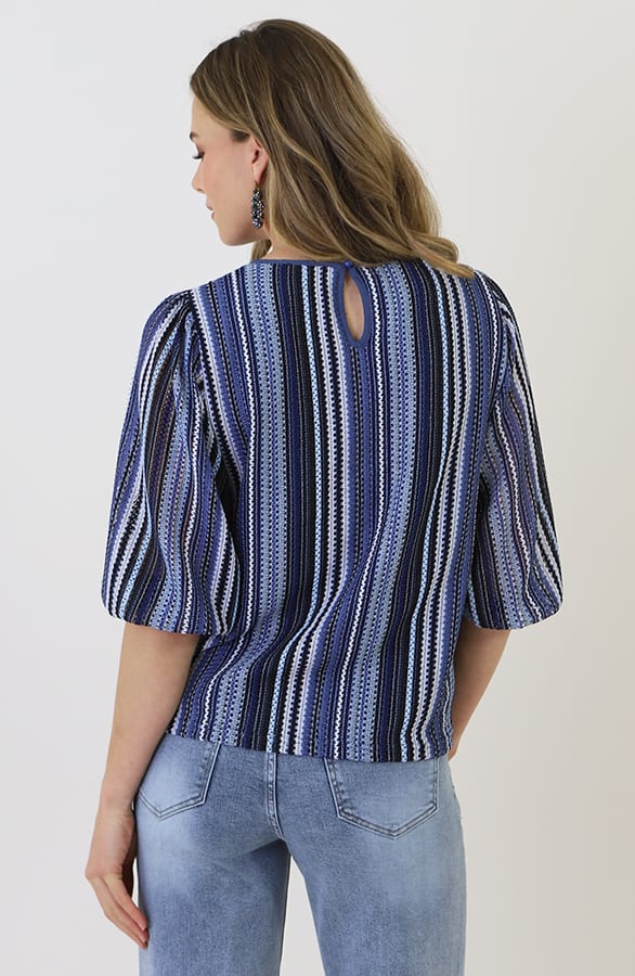 Gehaakte Pofmouwen Top Blauw – tops, foto 8