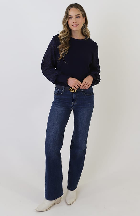 Hearts Sleeve Soft Pullover Marine, Foto 11