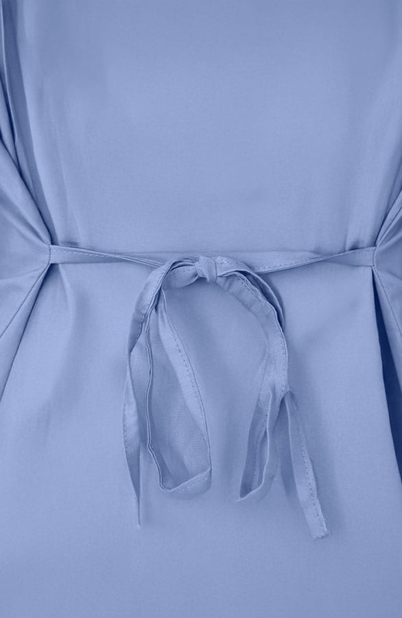 Katoenen Strik Blouse Baby Blue – blouses, foto 8