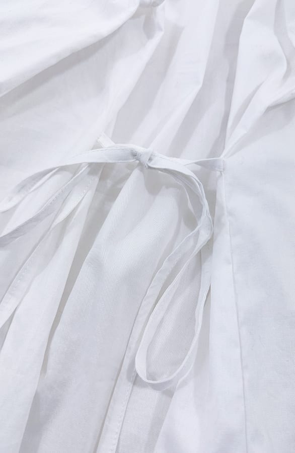 Katoenen Strik Blouse Ecru – blouses, foto 9
