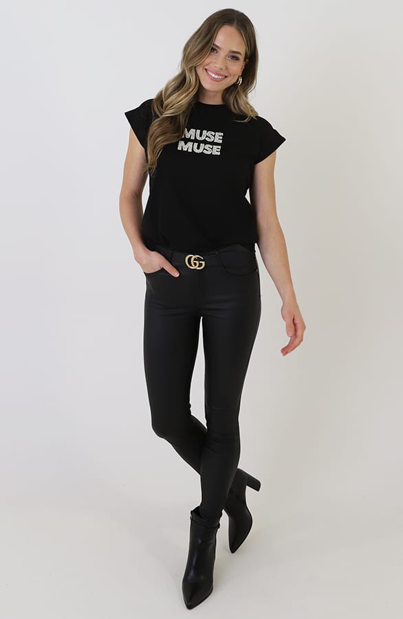 Muse Muse T-shirt Zwart – tops, foto 9