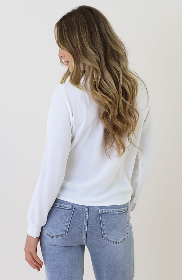 Oversized Col Waterval Blouse Ecru – tops, foto 9
