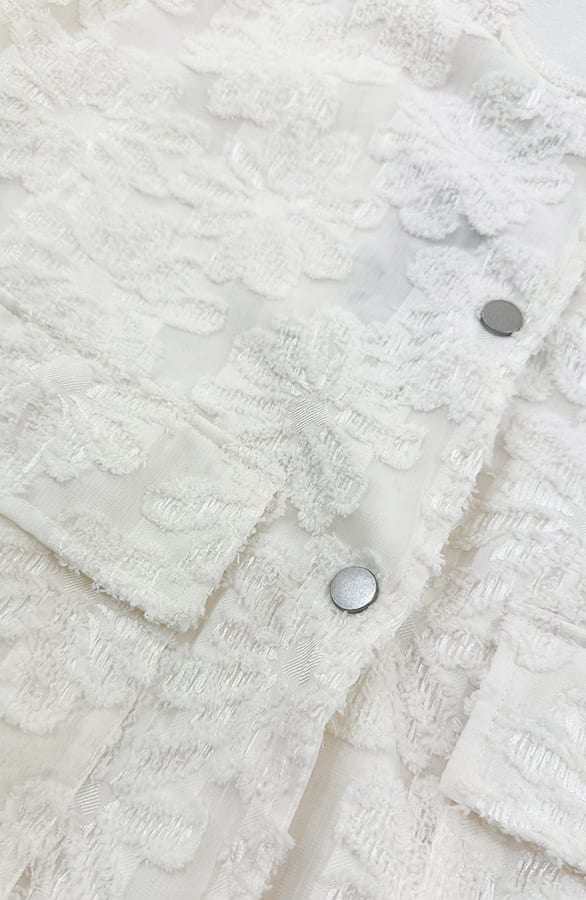 Premium Bomber Jacket Flower Ecru – jassen, foto 4