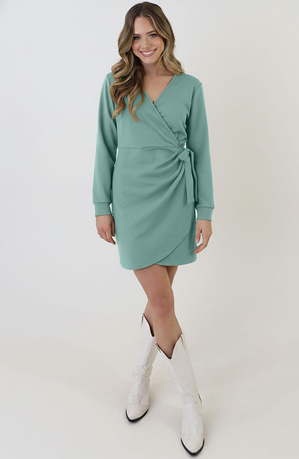 Scuba Long Sleeve Jurk Mint – jurken, foto 10