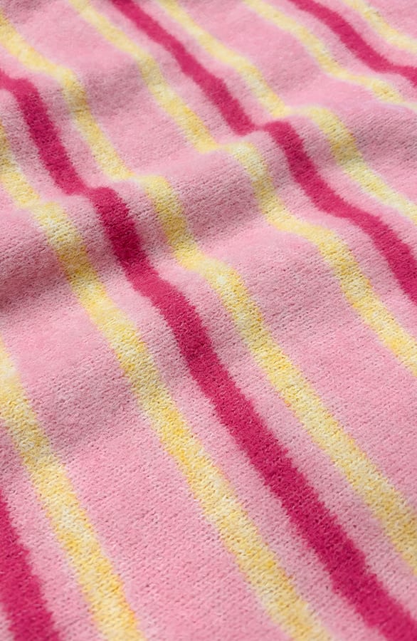 Striped Long Sleeve Knit Tricolore Roze – truien, foto 4
