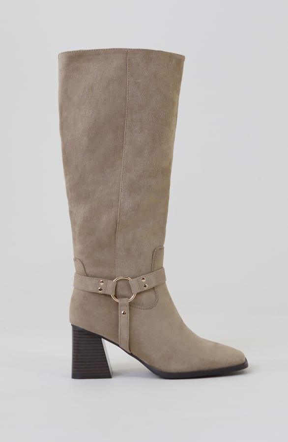 Suede Boots Met Blokhak Beige – alle schoenen, foto 2