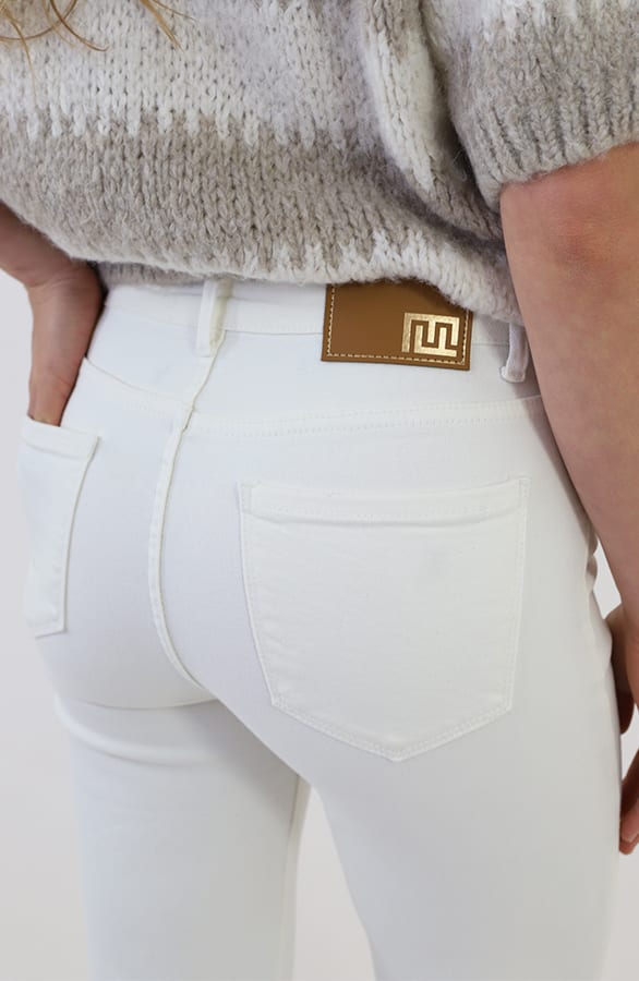 Wide Leg Jeans Offwhite Stretch FMH – spijkerbroeken, foto 4