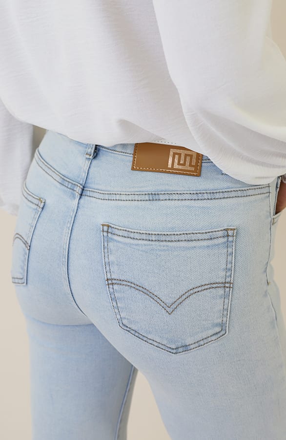 Wide Leg Jeans Ultra Light Blue Stretch FMH – spijkerbroeken, foto 5