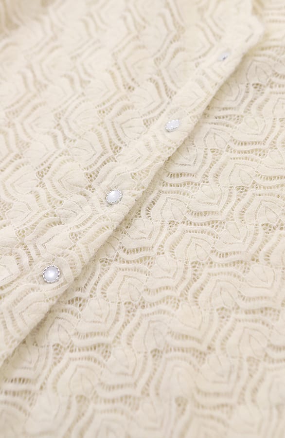 Delicate Gehaakt Vest Ecru – vesten, foto 4