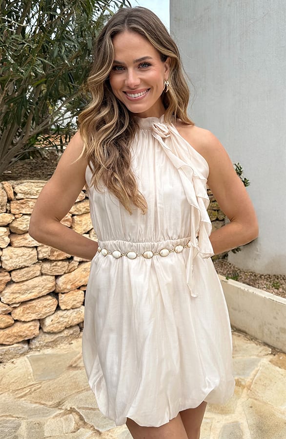Halter Jurk Roselle Limited Light Beige