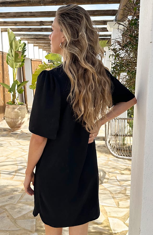 Lilly Pocket Tunika Schwarz, Kleider, Foto 4