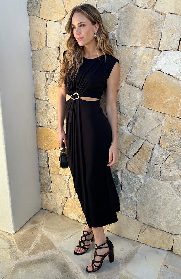 Luxury Cut Out Jurk Zwart – jurken, foto 5
