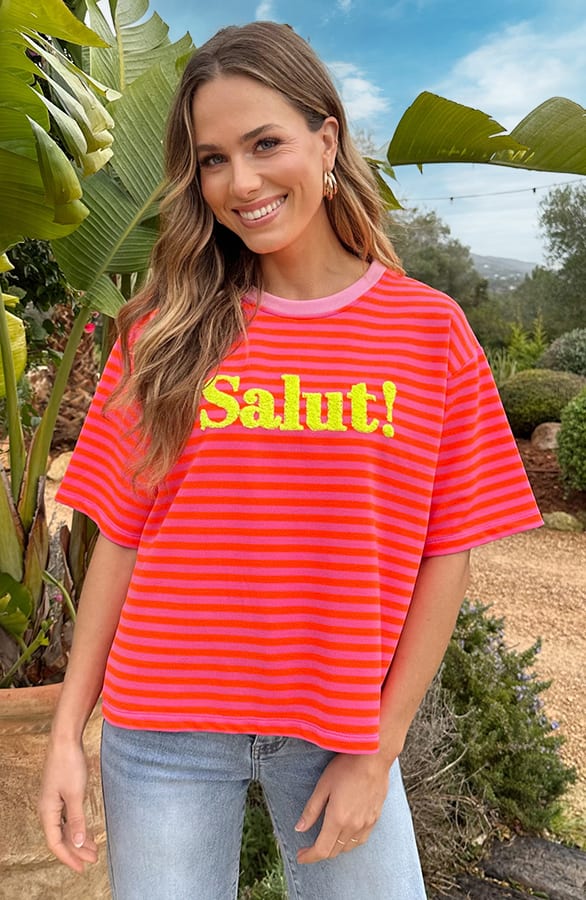 Oversized Salut T-shirt Oranje Roze – tops, foto 5