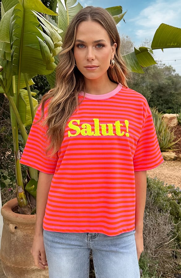 Oversized Salut T-shirt Oranje Roze – tops, foto 6