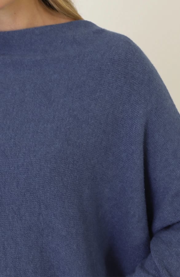 Oversized Soft Trui Dark Blue – truien, foto 4