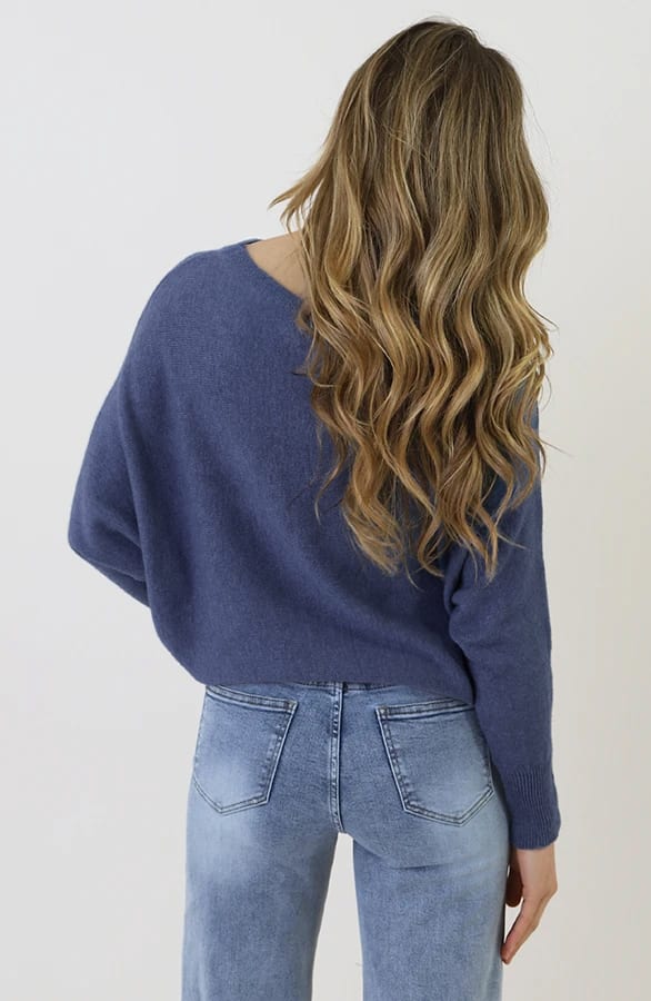 Oversized Soft Trui Dark Blue – truien, foto 3