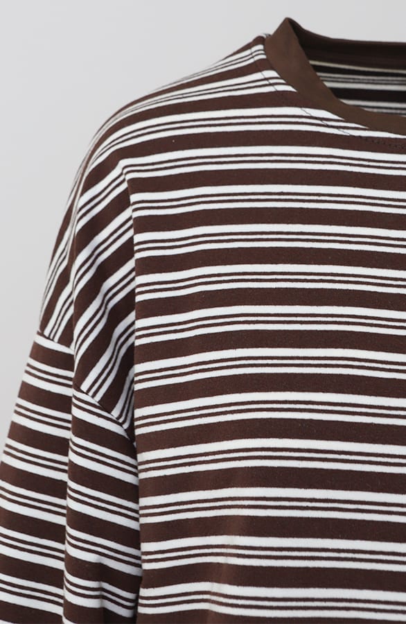 Oversized Streifen Top Baumwolle Double Choco, Tops, Foto 4