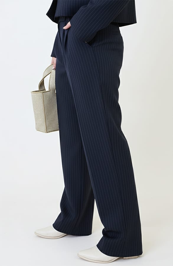 Palazzo Pantalon Navy Stripes – broeken, foto 3