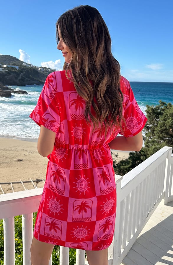 Premium Wrap Jurk Paradise Pink – jurken, foto 4