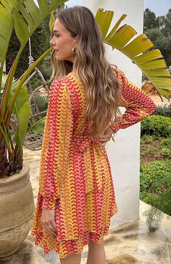 Smocked Waistband Lurex Jurk Lemonade – jurken, foto 4