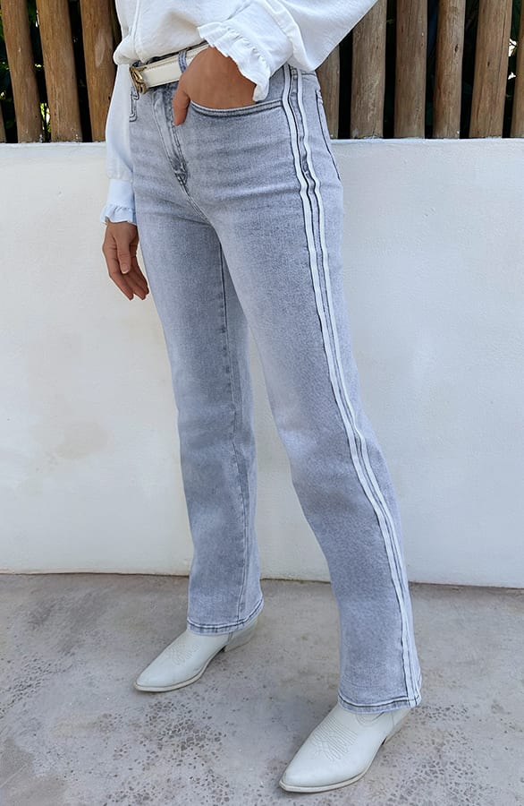Wide Leg Jeans Bies Blue Stretch FMH, Schlaghosen, Foto 5